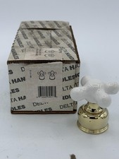 Delta H87PB Neo Style Porcelain Cross Faucet Handle White Brass Bath Trim