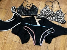 Euc Bulk Lot 6 Pc Bikini Swimsuit Bathing Suit Beach Mixed Brands Size Medium