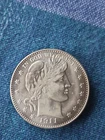 1911-S U.S.  America Barber Fifty 50 Cents 🔥 90% Silver, Cleaned