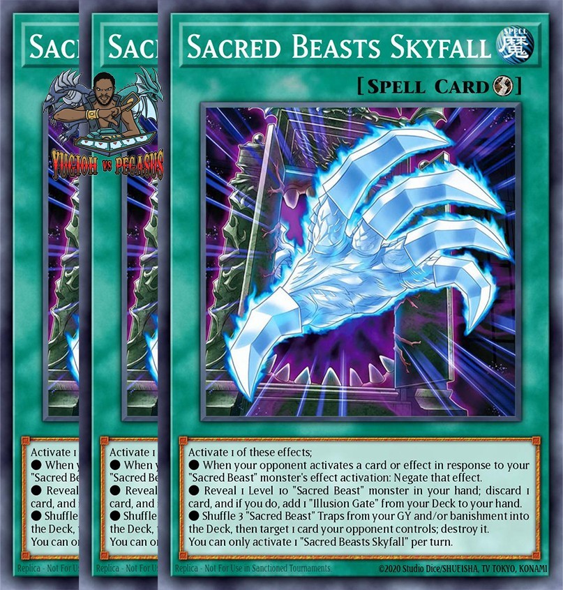 Yugioh! 3x Sacred Beasts Skyfall BETB-EN065 Common 1st Ed NM