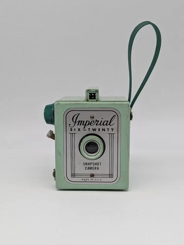 Vintage Imperial Six-Twenty Snapshot Camera with Strap -Mint Green RARE USA