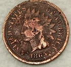 1865 Indian Head Cent Penny 1C - Grade VG/F - #14556 - rough