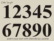 STENCIL Block Numbers Paris Bride Lake House Primitive Table Signs Bold Address