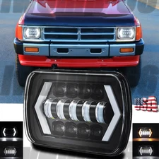 1PC 5x7'' 7x6 LED Headlight Hi/Lo DRL Turn Signal For Toyota Pickup 82-95 Truck