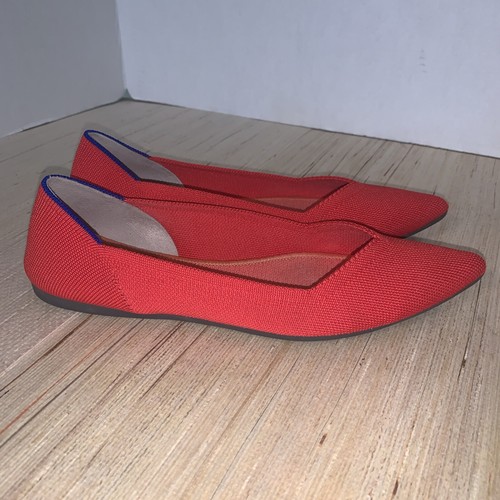 Zapatos planos de ballet puntiagudos Rothy’s para mujer talla 9,5 rojo chile THE POINT - Imagen 4 de 9