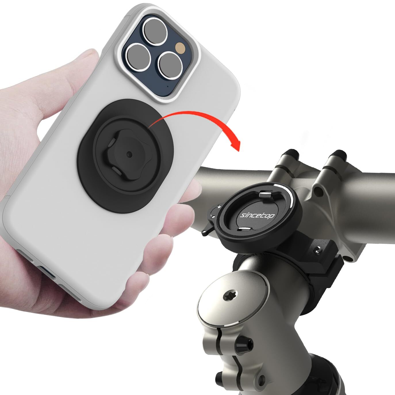 Porta Cellulare Bici, Porta Telefono Bici/Moto in Alluminio, (h3v)