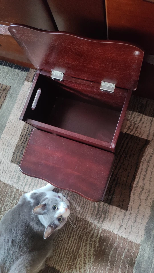 Cama de almacenamiento Queen, Espresso con cabecero de almacenamiento. Foto 2 de 4