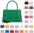 Women's Faux Leather Clutch Bag Top Handle Evening Bag Party Wedding Handbag UK