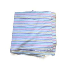 Vintage Candy Stripe Cotton Bed Sheet | Classic Retro Design Pink Purple Green