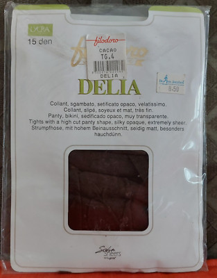 Vintage Pantyhose Filodoro Delia  15 Den Color Cacao XT 4 BFRIP1