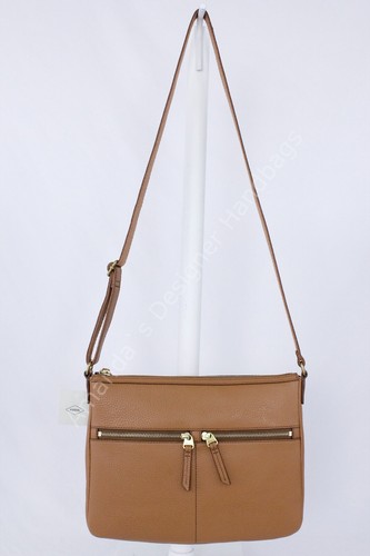 NWT Fossil Elise Large Crossbody Tan 