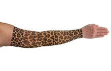 LEO LEOPARD Compression Sleeve by LYMPHEDIVAS, Gauntlet Option, ANY SZ/LEVEL New