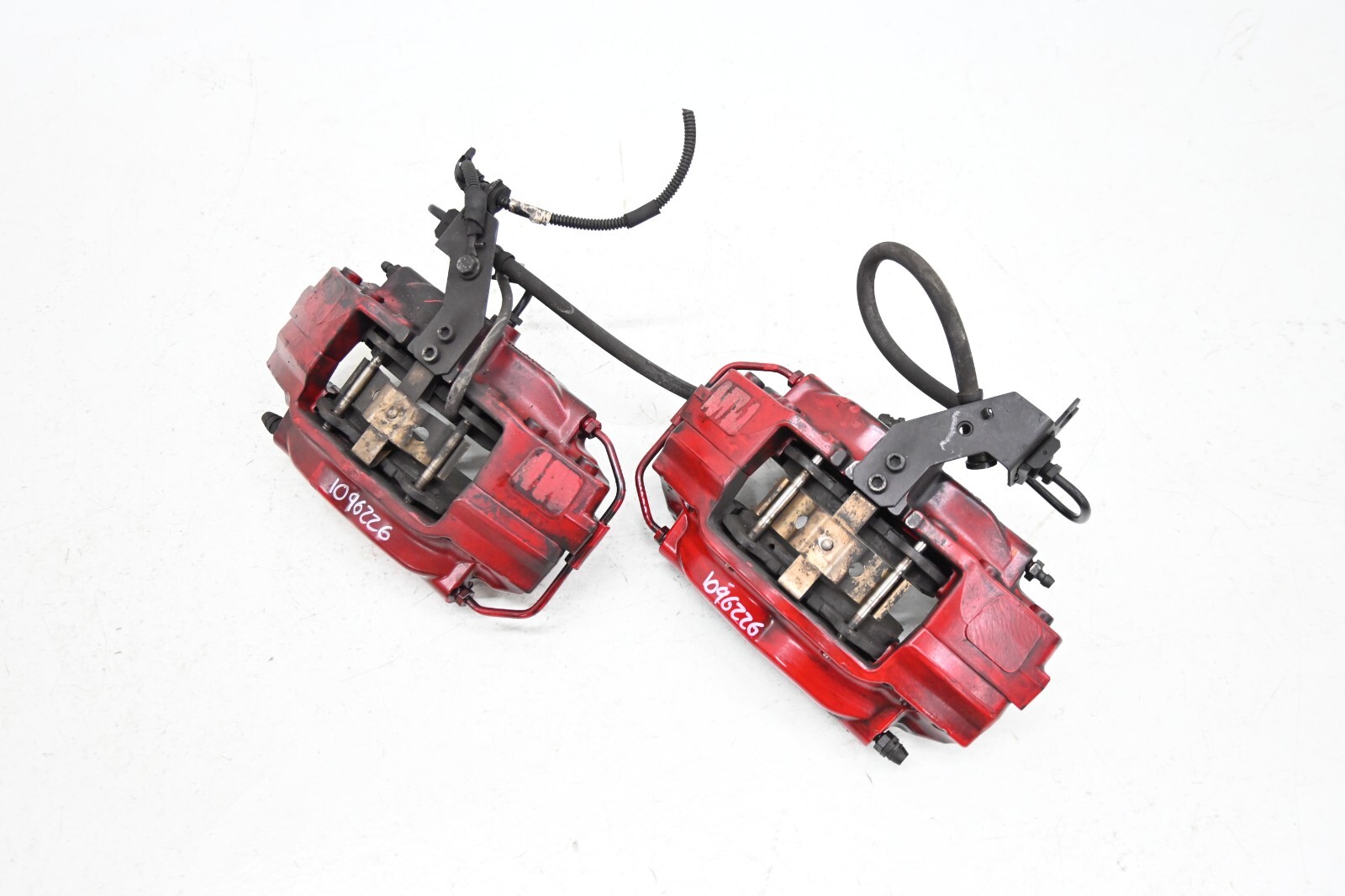⭐ 14-17 Maserati Quattr Ghibli 3.0 Rear Sport Brake Caliper Carrier Set Red Oem