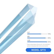 DIY 70%VLT Nano Ceramic Tint Window Film 24"X10'/Roll Professional Grade