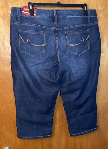 New~Women's Size 20 Capris ~ Faded Glory~ Indigo Blue Denim | eBay