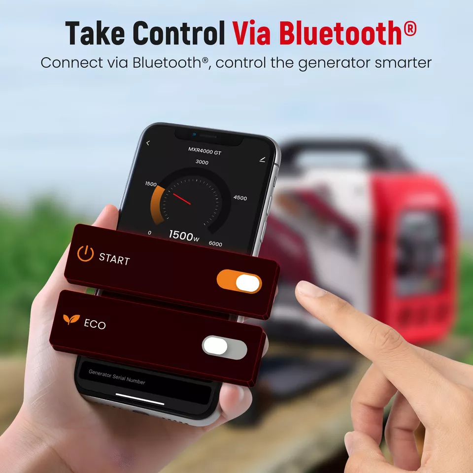 4000W Portable Super Quiet Dual Fuel Inverter Generator Bluetooth Start for Home - Image 4 of 4