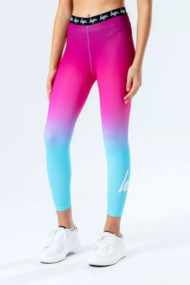 Hype Kids Raspberry Fade Leggings Multi-Coloured