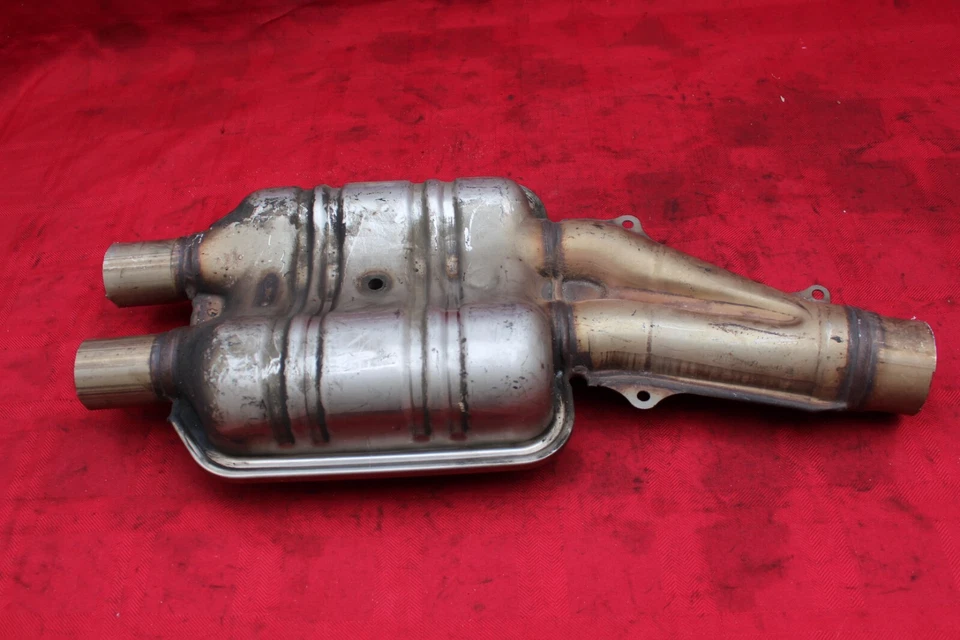 02-08 BMW 745 750 E65 E66 ESCAPE RESONADOR SECCIÓN MEDIA CENTRO SILENCIADOR SILENCIADOR Foto 3 de 4