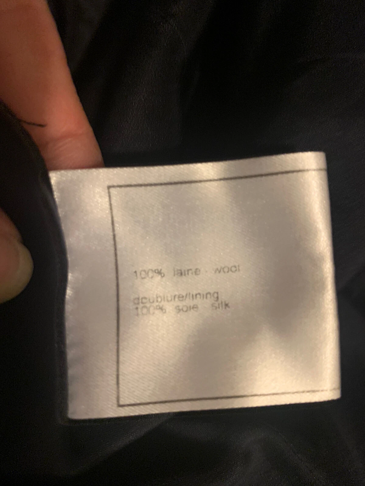 CHANEL Vintage 97A CC Logo Giacca #42 Blazer Lana Marina