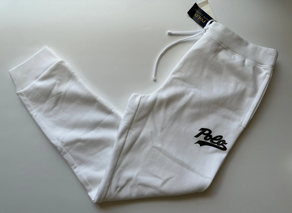 Polo Ralph Lauren White Cotton Logo Joggers