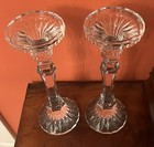 Mikasa "Rochester" Lead Crystal 11 3/4" Tall Pillar Or Taper Candle Holders Set — photo 3
