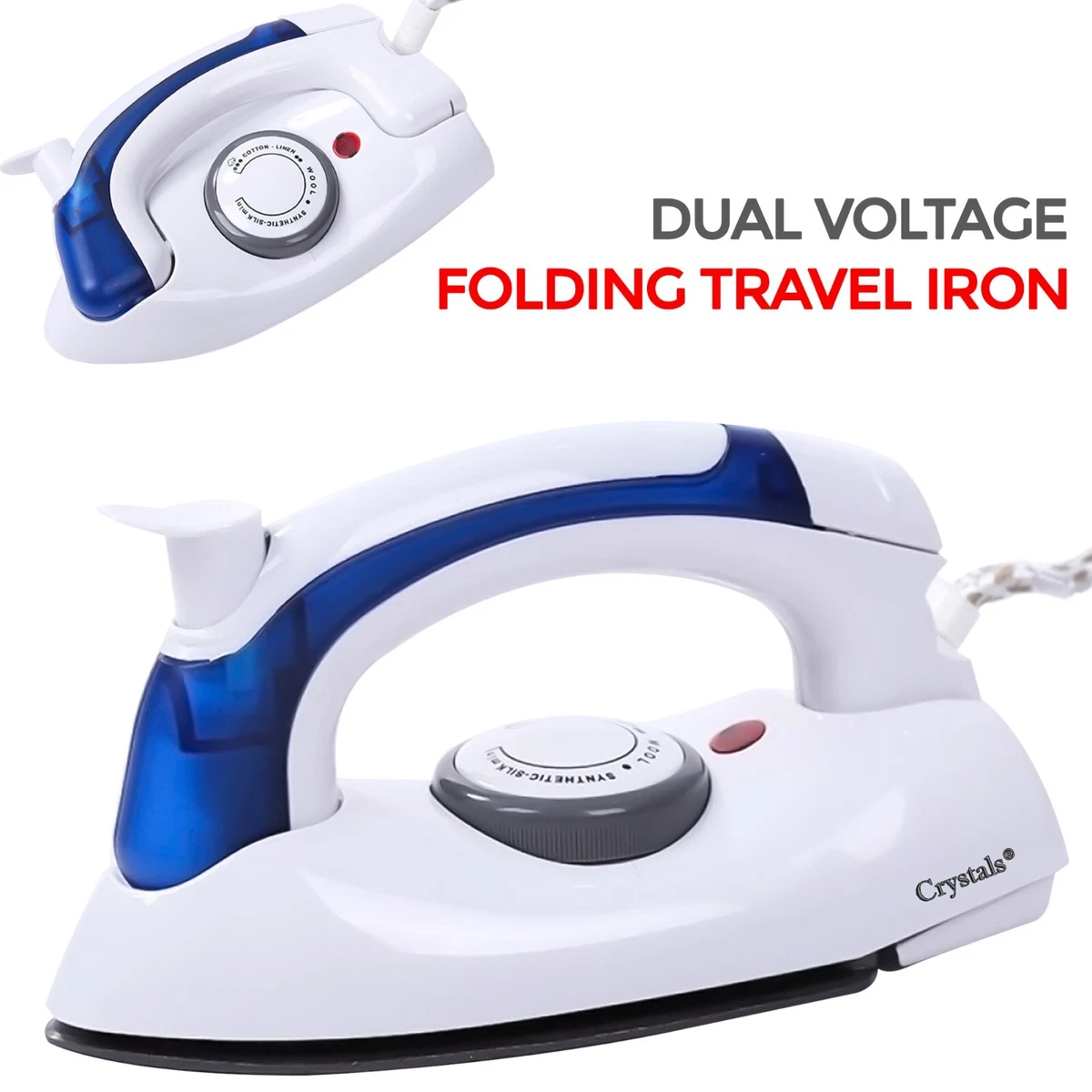 PORTABLE EASY FOLDING TRAVEL NON STICK SOLE PLAT COMPACT STEAM DRY