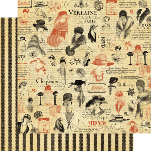 Graphic 45 - Couture - 8x8 Paper Pad 24 Sheets Mixed Media Scrapbook Deluxe - Imagen 11 de 12