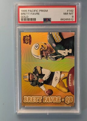 1995 Pacific Prism - Brett Favre Gold PSA 8 NM-MT #142 - POP