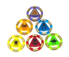 Lego Lot/6 ATLANTIS TREASURE KEYS -Green Purple Blue Orange Yellow Red 8078 7985