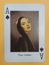 Viveca Lindfors Movie Film Star Screen Legends Belgium Playing Card