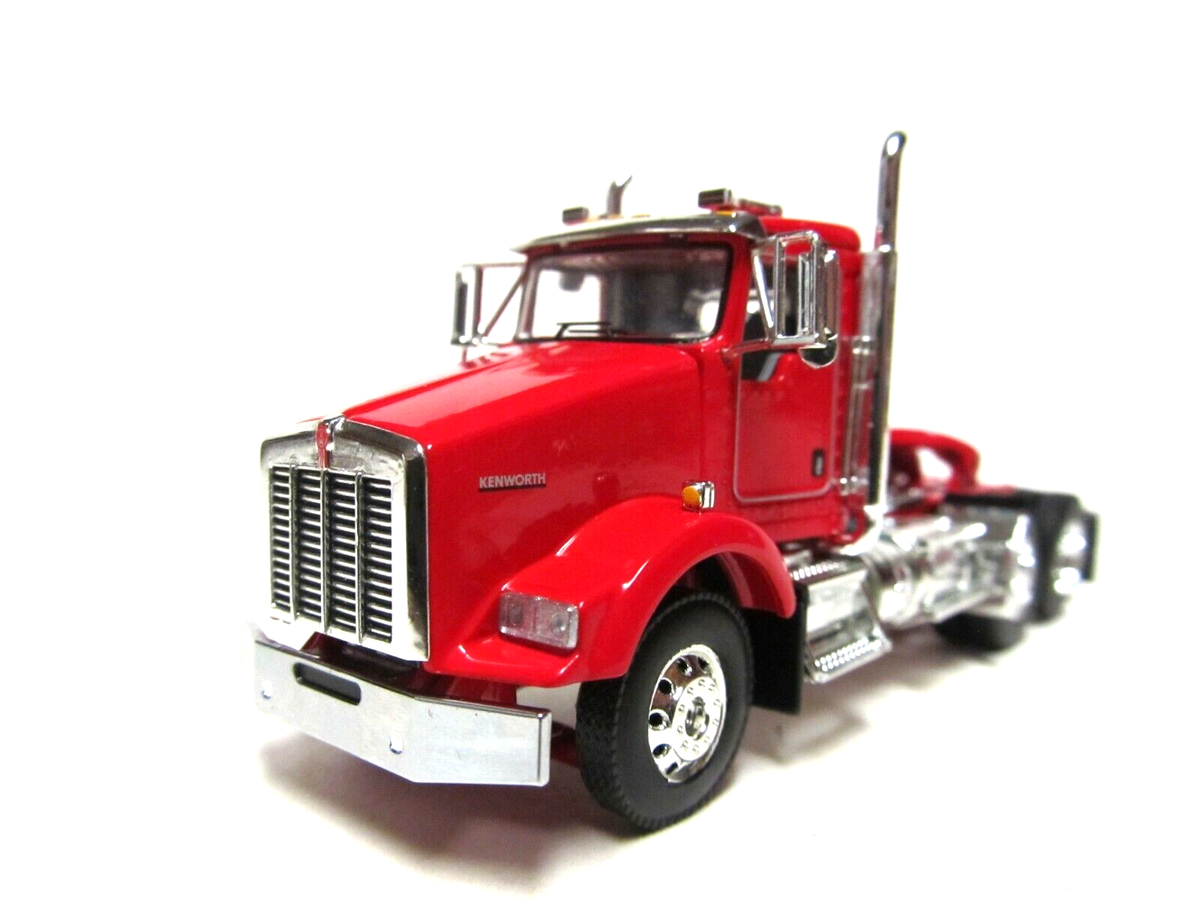 DCP / FIRST GEAR 1/64 SCALE T-800 KENWORTH DAY CAB, RED, RED FRAME