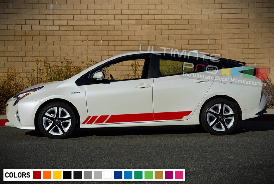 Conjunto de kit adesivo adesivo listras laterais para Toyota Prius saia teto solar turbo 2017 - Imagem 2 de 4