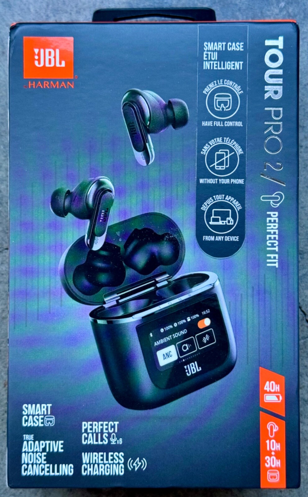 JBL Tour Pro 2 True Wireless Noise Cancelling Earbud - Black - Brand New