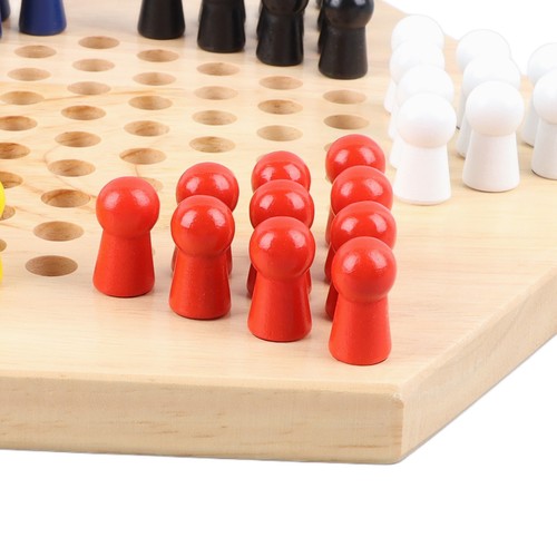 Chinese Checkers Set With Multiple Chess Pieces Wooden Board Interactive NY9 - Picture 2 of 23