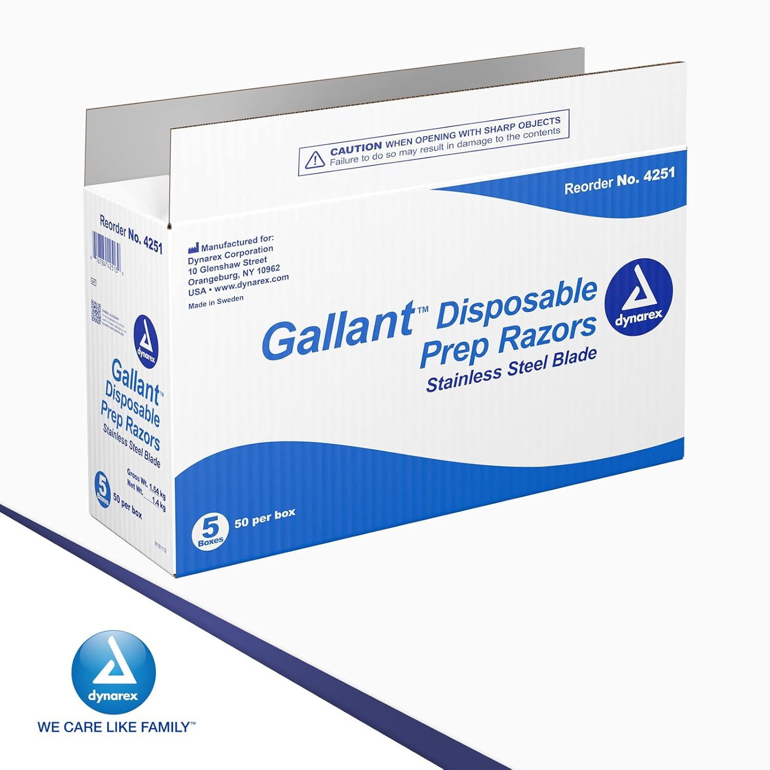 Gallant Disposable Prep Razors - 250 Pack for Smooth Shaving Convenience