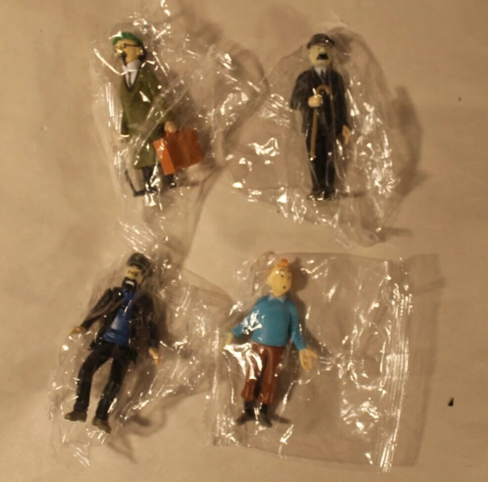 Lot De 6 Figurines Tintin (Modèle 1) - 4.5 à 8 Cm - Sous Licence Officielle