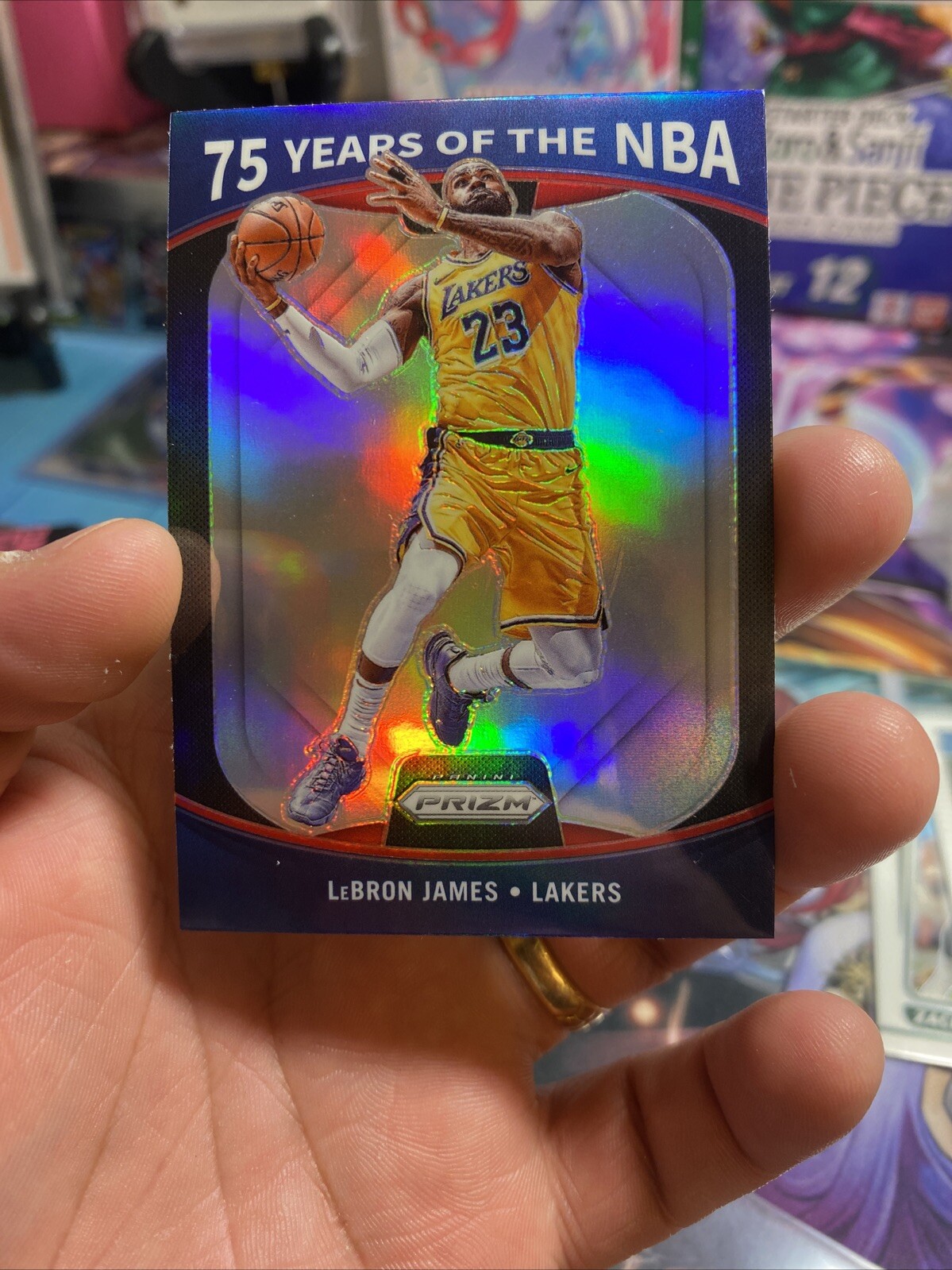 2021 LEBRON JAMES 75TH ANNIVERSARY HOLO PRIZM SP OPTIC 75 YEARS OF THE NBA #1