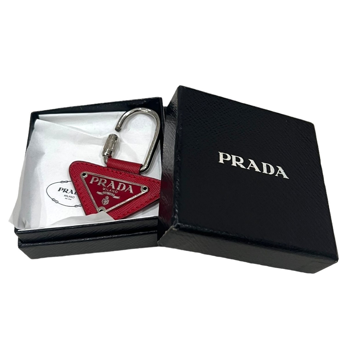 PRADA 赤 レザー キーホルダー s-l1200.jpg