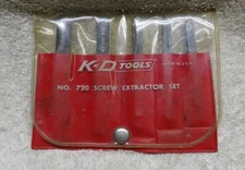 * Vintage - K&D -- SCREW EXTRACTOR SET - # 720 - 5 pieces ****