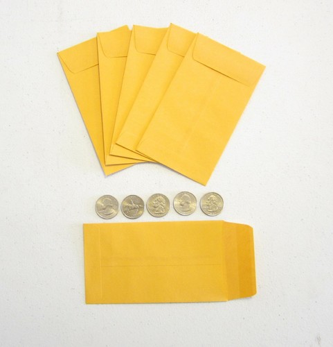 175 NEW KRAFT COIN ENVELOPES SMALL PARTS ENVELOPE #5 1/2 SIZE 3.125" X 5.5" - Picture 9 of 10