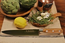 8 Inch Sabatier Chef Knife , Olive Handle , Made in Thiers France .