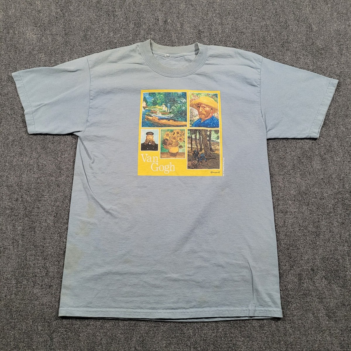 Vintage Vincent Van Gogh T-Shirt Mens Large 90s **READ** | eBay