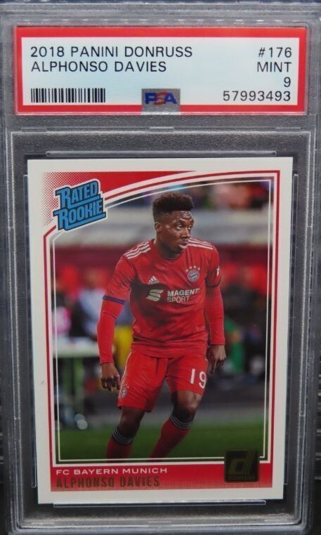 2018-19 Donruss Alphonso Davies Rated Rookie #176 PSA 9 MINT Bayern  Canada