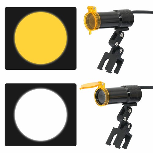 LED Dental Loupes Binocular Magnifier Headlamp Yellow Filter Flexible Headband - Imagen 2 de 7