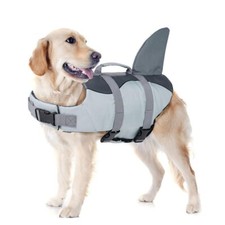 Dog Life Jacket Swimming Float Vest Adjustable Jacket Lifesaver w/ PULL Handle