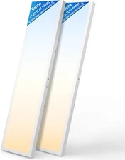 2 PACK 1x4FT LED Flat Panel Shop Ceiling Light 9000LM 72W 0-10V Dimmable 5CCT