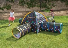 Pacific Play Tents 41855 Kids Galaxy Combo Dome Tent with 4 Tunnels Glow in Dark