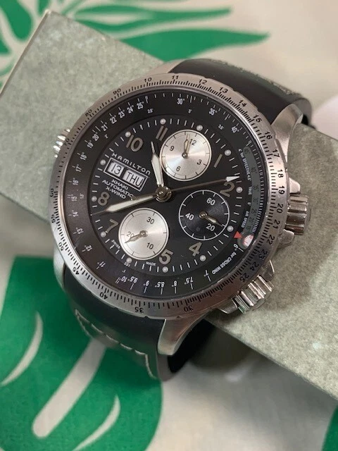 HAMILTON KHAKI AVIATION X WIND H77616533 with genuine belt japan