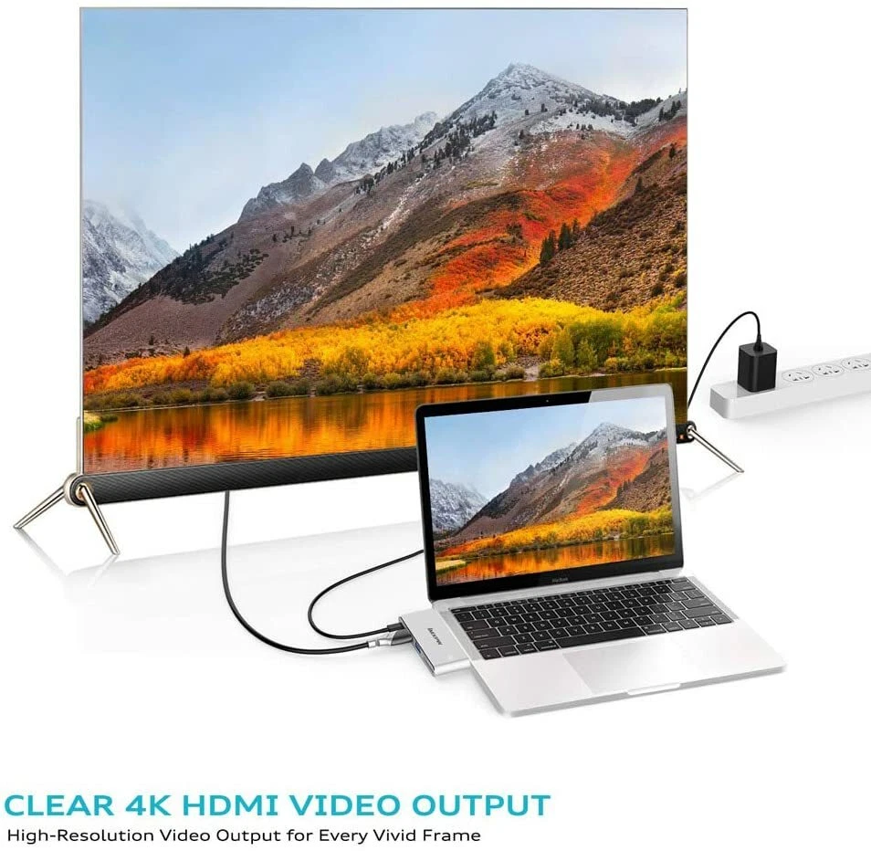 iMXPW Type-C to HDMI Multiport Adapter for New MBP 13”/15”, 40Gbps Thunderbolt 3 - Image 4 of 4