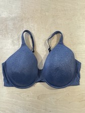 Ambrielle Full Figure Everyday Full Coverage Underwire Bra Size 42DDD Blue